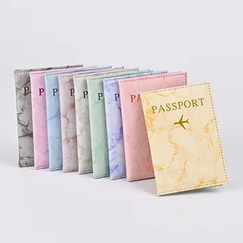 Vintage Mermer Pasaport Tutucu KİMLİK Banka Kredi kart tutucu pasaport Kapakları PU Deri pasaport cüzdanı Kılıfı Seyahat Aksesuarları
