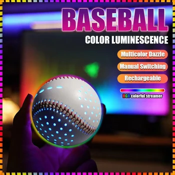 Parlayan Beyzbol 6 Renk ve 2 Modları Karanlık Topları Spor Topu Aksesuarları Açık Gece Eğitim Erkek Kız