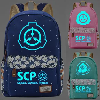 2020 SCP Özel Containmen Sırt Çantası kanvas çanta Okul Çantaları Kız Mochila Feminina Nezuko Notebook Çantası aydınlık Desen