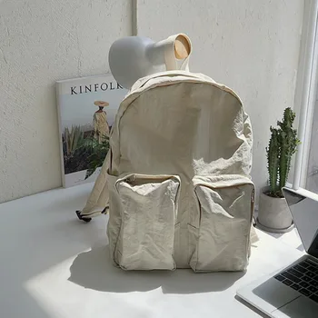 Naylon Katı ColorBack Paketi Kadınlar İçin kore modası Tasarım Yüksek Kapasiteli seyahat sırt çantası 2023 Rahat Kız Okul Çantalarına Geri