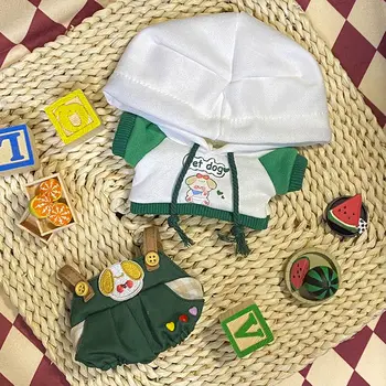 Oyuncak bebek giysileri 20cm Idol Bebek Kıyafet Aksesuarları Kurbağa Hoodie Tulum Takım Elbise Süper Yıldız Bebekler Oyuncak Koleksiyonu Hediye