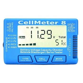 RC Cellmeter8 1 S-8 S Pil Kapasitesi Gerilim test ölçüm cihazı Lipo Li-ion Nimh Metre Dayanıklı