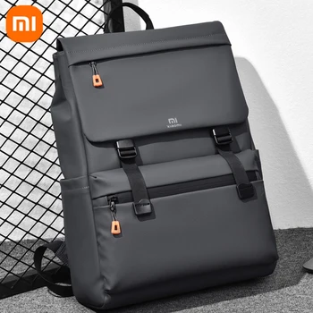 Xiaomi Orijinal Banliyö iş sırt Çantası Dizüstü PU Deri Sırt Çantaları Moda Erkek Kadın Netbook Çanta Su Geçirmez Bavul Çanta