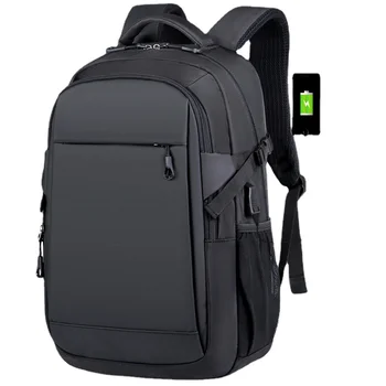 Seyahat sırt çantası USB şarj portu ile Kulaklık Deliği Moda Su Geçirmez Film Sırt Çantası okul üniversite öğrencileri için sırt çantası