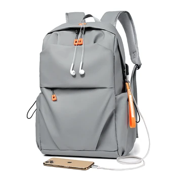 Erkek Sırt Çantası Hafif laptop çantası Erkek Rahat USB İş Gençlik Seyahat Sırt Çantası Genç Açık Spor Çantası Öğrenci Okul Çantası