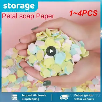 1 ~ 4 ADET Çanta Tek Kullanımlık Sabun Kağıtları Taşınabilir Mini Temizleme Sabunları Peri Petal El Yıkama Parçası Sabun Parçası Banyo Malzemeleri