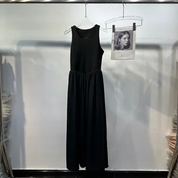 İnce yelek elbise bel geniş salıncak tasarım rahat moda 2023 yaz yeni stil 0405