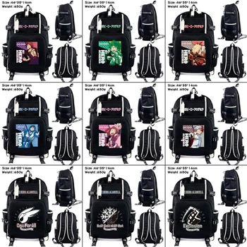 Anime My Hero Academia keten sırt çantası Öğrenci Schoolbag Siyah Yüksek Kapasiteli Rahat Sırt Çantası laptop çantası Genç Karikatür Sırt Çantası