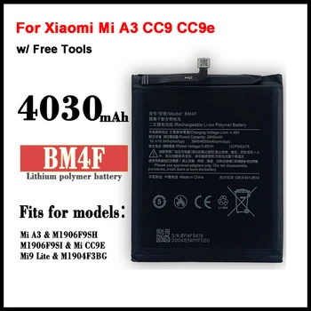   BM4F 4030mAh Pil İçin Xiaomi mi mi A3 CC9 CC9e mi 9 Lite Yüksek Kaliteli Telefon Yedek Piller