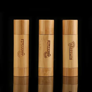 3ml 5ml 12.1 mm El Yapımı Bambu ruj tüpü DIY Boş Dudak Balsamı Kozmetik Ambalaj Kabı Siyah Chapsticks iç Boru