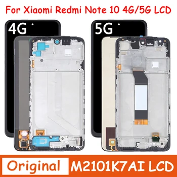 Yüksek Kalite Xiaomi Redmi İçin Not 10 LCD M2101K7AI Ekran dokunmatik ekran paneli Sayısallaştırıcı Redmi İçin Not 10 5G Ekran M2103K19G