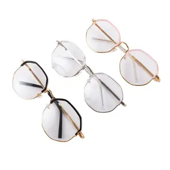 Retro Tatlı Gözlük Kore Kadın Erkek Optik Gözlük Gözlük Bilgisayar Gözlük Şeffaf Gözlük Poligon