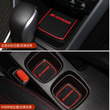 2014 2015 2016 Suzuki SX4 S-Çapraz S Çapraz Kapısı Yuvası Ped kaymaz Fincan Paspaslar Anti Kayma Kapı Oluk Mat Sticker Araba Aksesuarları
