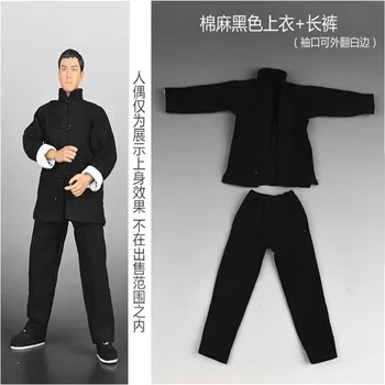 1/6 Asker Aksesuarları Kung Fu Giysi Rahat Giyim, Üst ve pantolon seti Modeli Fit 12