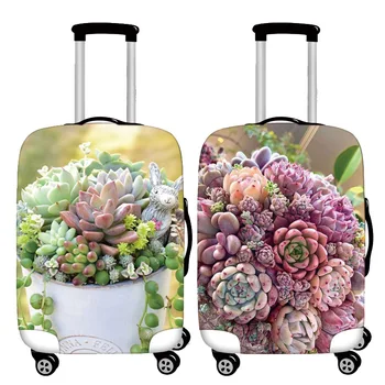 Kalınlaşmak Elastik Bagaj Kapağı Bolluk Renkli Bitki Bagaj Kapağı için 19-32 İnç Bavul Çantası tozluk Seyahat Aksesuarları