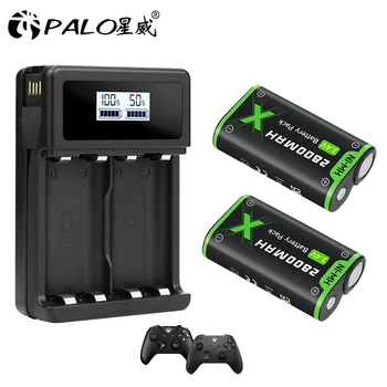 PALO şarj edilebilir pil Xbox Serisi X/S/Xbox One S/X Denetleyici Pil Xbox One ve USB LCD Hızlı Şarj Cihazı