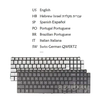 Laptop Arkadan Aydınlatmalı dell için klavye Latitude 3510 00WNM6 01FRFK 0GMXM 0Y2TMX ABD İspanyolca BR Portekizce İbranice İtalyanca İsviçre QWERTZ