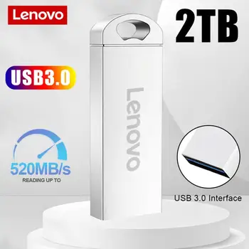 Lenovo OTG USB flash sürücü 1 TB Metal USB3.0 Pendrive 2 TB Kalem Sürücü Yüksek Hızlı 2-İN-1 USB Sopa 128 GB İçin Telefon / PC Ücretsiz Kargo