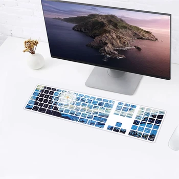 Bilgisayar Masaüstü Renkli Silikon Jel klavye Kapağı Tuş Takımı Cilt Koruyucu için Sayısal Tuş Takımı ile iMac G5 / G6 MB110LL / A