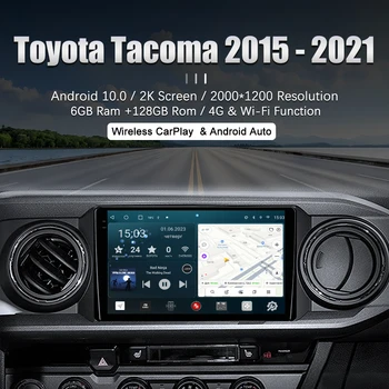 Redpower HiFi araba radyo Toyota Tacoma 2015 - 2021 için DVD Oynatıcı Bluetooth video ekran 2 din ekran