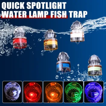 10 adet/grup Mini LED su geçirmez balıkçılık yem ışık LED derin bırak sualtı cazibesi ışık balıkçılık yem ışık cazibesi kalamar yem kanca ile
