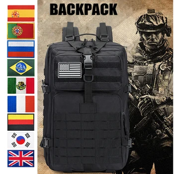 30L / 50L Taktik Sırt Çantası Erkekler 900D Naylon Açık Seyahat sırt çantası Yürüyüş Sırt Çantaları Ordu Açık Kamp Trekking av çanta