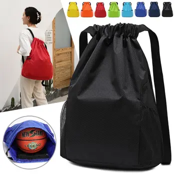Basketbol çantası Paket Cep saklama çantası İpli Cep Açık Sırt Çantası Taşınabilir Spor Çantası İpli Çanta Seyahat Çantası