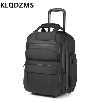 KLQDZMS 20 İnç Oxford İş Bilgisayar Minimalist Seyahat Bavul Rahat Sırt Çantası Bavul Moda Çekme Çubuğu Bavul