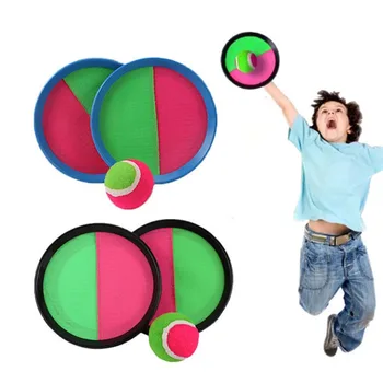 1 Takım Çocuklar Enayi Yapışkan Top Oyuncak Açık Spor Yakalamak Top Oyunu Seti Açık Toss ve Yakalamak Top Setleri Ebeveyn-Çocuk Oyun Oyuncaklar Aracı