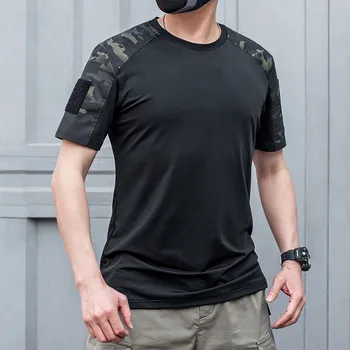 Taktik kısa kollu t-shirt Gömlek Camo Çabuk kuruyan Nefes Yaz Erkek Kadın Askeri Fanlar Commuting Rahat Kısa Kollu