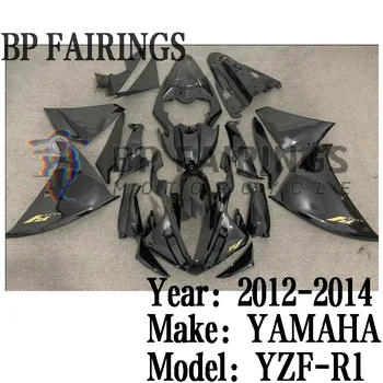 Tam Vücut Kitleri için YAMAHA YZF R1 Abs Fairing 2012 2013 2014 YZF R1 Fairings 2012-2014 set Parlak Siyah