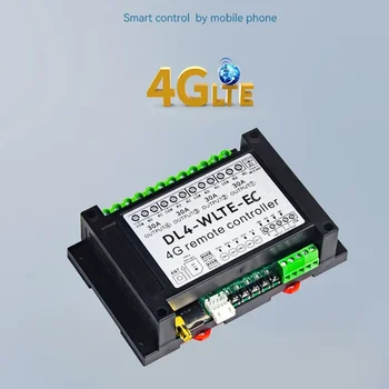 DL4-WLTE-EC Gsm 4G LTE SMS APP Uzaktan Kumanda Anahtarı 30A Gsm Güç Kapalı Soket 4 Kanallı Röle Anahtarı Sıcaklık Monitör Çıkışı