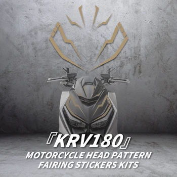 Kullanılan KYMCO KRV180 Bisiklet Aksesuarları Dekorasyon Renkli Çıkartmaları motosiklet Kafa Hattı Desen Baskı Çıkartmaları Fairing Kitleri