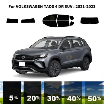 Önceden kesilmiş nanoceramics araba UV Pencere Tonu Kiti Otomotiv Cam filmi VOLKSWAGEN TAOS İçin 4 DR SUV 2021-2023