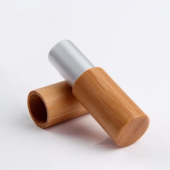 Boş 5ml Bambu Kozmetik Ambalaj Ruj İçin Özel Logo Bambu Dudak Balsamı Ambalaj makyaj tüpü Şişeleri Toptan