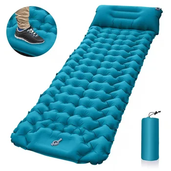 Açık uyku pedi Kamp şişme yatak dış mekan matı yastık katlanır yatak Ultralight hava yastığı yürüyüş Trekking