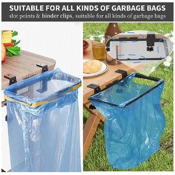 Taşınabilir Ağır Kabine çöp torbası Tutucu Ayarlanabilir Klip Kurulum Kutusu Çanta Rafı Bahçeler İçin