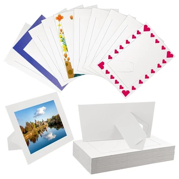 30 Paket Fotoğraf Çerçeveleri Kağıt Resim Çerçeveleri İçin 4X6 İnç Fotoğraflar, Şövale İle DIY El Sanatları Çerçeve