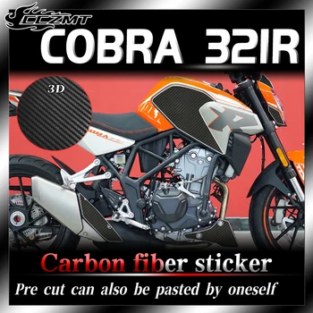 AŞK için COBRA 321R araba çıkartmaları 3D karbon fiber koruyucu çıkartmalar boya yüzey şeffaf film anti scratch modifikasyonu