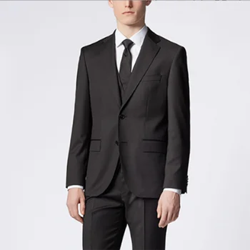 Moda 3 Adet Düğün Takım Elbise Erkekler için Slim Fit Damat Düğün Smokin En İyi Erkek Resmi Parti Takım Elbise(Blazer + Yelek + Pantolon)
