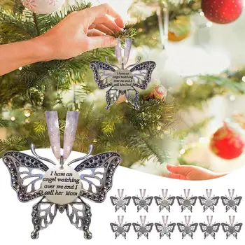 Noel Süslemeleri Anıt Aile Kelebek Kolye Hollow Noel Ağacı Asılı Asılı Ev Süsleme Noel Hediyeleri