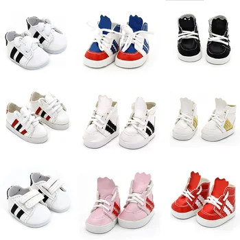 5.3*2.8 cm 14.5 İnç Bebek Mini spor ayakkabı PU Deri Mİni Oyuncak Ayakkabı 20cm Peluş EXO Bebek Oyuncak Ayakkabı Aksesuarları doğum günü hediyesi