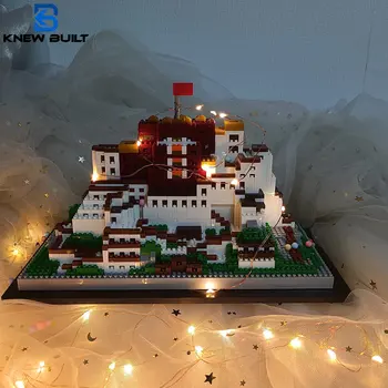 BİLİYORDU DAHİLİ 2 Boyutu Potala Saray 3D Plastik Model İnşaat Mikro Mini Yapı Taşları Yetişkinler tuğla oyuncaklar Kiti Monte Çocuk Hediye