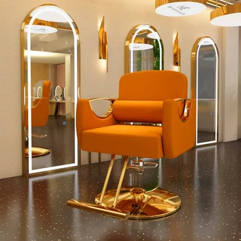 Dışkı berber sandalyeleri Ergonomik Kozmetik Recliner Rahat Saç berber sandalyeleri Manikür Silla Barberia güzellik salonu mobilyası