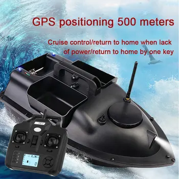Akıllı Uzaktan Kumanda balık yemi teknesi (uzaktan kumandalı olta atıcı), 500M Kablosuz Uzaktan Kumanda Balıkçılık Besleyici GPS Konumlandırma balıkçı sürat teknesi