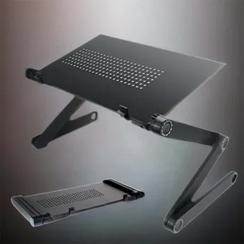 Taşınabilir Ayarlanabilir Katlanır Bilgisayar Masası laptop standı TV yatak PC Alüminyum Alaşımlı dizüstü bilgisayar masası Standı Çok Fonksiyonlu Lapdesk