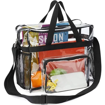 PVC kadın Çantaları Kozmetik çantası Taşınabilir Büyük Kapasiteli su geçirmez seyahat Yıkama çantası Şeffaf omuzdan askili çanta çanta Kozmetik