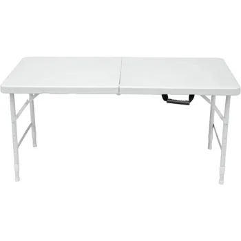 4ft Plastik Katlanır Masa Taşınabilir Ağır Beyaz yemek masası Fold-in-Half Kamp Parti Mutfak Kapalı Açık Masa