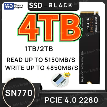 Batı Orijinal SN770 2TB 4TB 8TB WO Siyah 5150 mb / s NVMe M. 2 SSD PCIe 4.0 2280 SSD Oyun Dizüstü Bilgisayar Mini PC Dizüstü