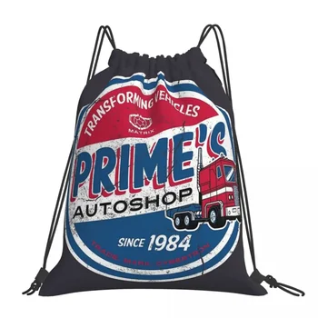 Prime's Autoshop-Vintage Sıkıntılı Tarzı Garaj Sırt Çantası Taşınabilir İpli Çanta saklama çantası Sırt Çantası Seyahat Okulu İçin